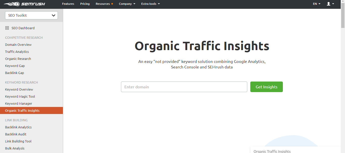 organic traffic insights